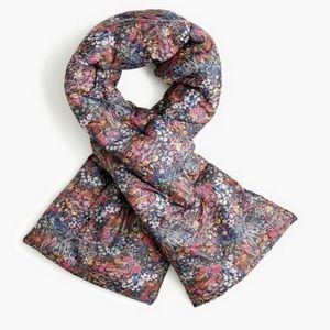 NWT J.Crew primaloft scarf in Liberty Blue print